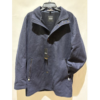 BOSS MEN'S H-CAMRON-234 CAMRON COAT SPECKLED NAVY TAILORED OVERCOAT SIZE 40R NWT