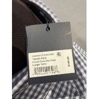 MIZZEN+MAIN MEN'S LEEWARD LS DRESS SHIRT PURPLE DUSK ALEX PLAID TBU61-PDA SZ L