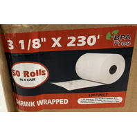 LOT OF 50 3 1/8" X 230' CASH REGISTER POS THERMAL RECEIPT PAPER ROLLS