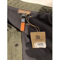 PATAGONIA MEN'S IRON FORGE FLEECE LINED JAC-SHIRT PINE NEEDLE GREEN SZ MEDIUM