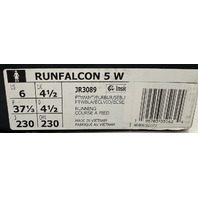 ADIDAS RUNFALCON 5 W JR3089 WOMENS SIZE 6 WHITE AND PURPLE RUNNING SHOES