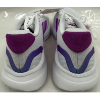 ADIDAS RUNFALCON 5 W JR3089 WOMENS SIZE 6 WHITE AND PURPLE RUNNING SHOES