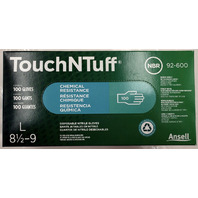 LOT OF 1000 ANSELL 92-600 TOUCHNTUFF SIZE LARGE NBR NITRILE DISPOSABLE GLOVES