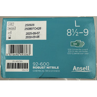 LOT OF 1000 ANSELL 92-600 TOUCHNTUFF SIZE LARGE NBR NITRILE DISPOSABLE GLOVES