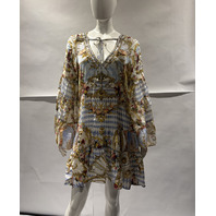 CAMILLA THRONE GAMES A LINE GATHERED PANEL DRESS SIZE SMALL S $795 SDSD088