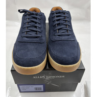 ALLEN EDMONDS MEN'S LIAM LACE UP SNEAKER SUEDE COLOR NAVY 7259 SIZE 10D