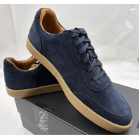 ALLEN EDMONDS MEN'S LIAM LACE UP SNEAKER SUEDE COLOR NAVY 7259 SIZE 10D