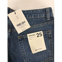 REFORMATION WOMEN'S CHARLEE LOW RISE STRAIGHT LEG JEANS MAGGIORE-24 SZ US 25 NWT