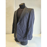 HUGO BOSS BECKHAM 50549196 TWO-PIECE SUIT VIRGIN WOOL SILK LINEN 42R DARK BLUE