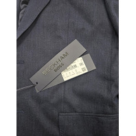HUGO BOSS BECKHAM 50549196 TWO-PIECE SUIT VIRGIN WOOL SILK LINEN 36R DARK BLUE