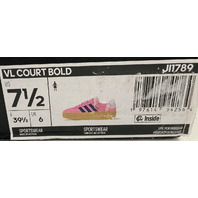 ADIDAS VL COURT BOLD JI1789 WOMENS SIZE 7.5 BLISS PINK DARK BLUE LIFESTYLE SHOES