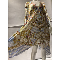 CAMILLA THRONE GAMES SHORT KAFTAN W/HARDWARE AND WAIST TIE ONE SIZE $775 SKAB025