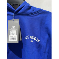 NEW BALANCE MENS BOSTON HERITAGE LOS ANGELES RELAXED HOODIE BLUE MEDIUM MT61U2G2