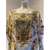 CAMILLA THRONE GAMES ROUND NECK LONG LENGTH KAFTAN ONE SIZE $750 LKAA001