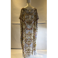CAMILLA THRONE GAMES ROUND NECK LONG LENGTH KAFTAN ONE SIZE $750 LKAA001