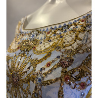 CAMILLA THRONE GAMES ROUND NECK LONG LENGTH KAFTAN ONE SIZE $750 LKAA001