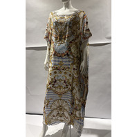 CAMILLA THRONE GAMES ROUND NECK LONG LENGTH KAFTAN ONE SIZE $750 LKAA001