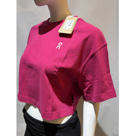 ON CLOUD WOMEN'S CLUB BOXY-T IN COLOR GRENADINE 1WF11123538 SIZE S SMALL NWT