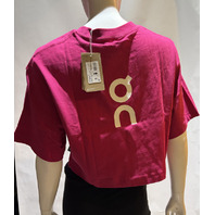 ON CLOUD WOMEN'S CLUB BOXY-T IN COLOR GRENADINE 1WF11123538 SIZE S SMALL NWT