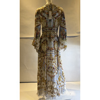 CAMILLA THRONE GAMES KIMONO SLEEVE DRESS SHIRRING DETAIL SZ LARGE L $875 LDSA065