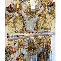 CAMILLA THRONE GAMES KIMONO SLEEVE DRESS SHIRRING DETAIL SZ LARGE L $875 LDSA065