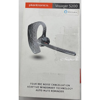 PLANTRONICS VOYAGER 5200 203500-190 FOURMIC NOISE CANCELLATION BLUETOOTH HEADSET