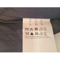 HUGO BOSS BECKHAM 50549196 TWO-PIECE SUIT VIRGIN WOOL SILK LINEN 46R DARK BLUE