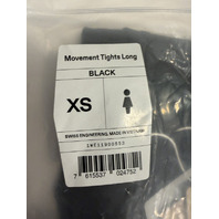 ON CLOUD WOMEN'S MOVEMENT TIGHTS LONG IN BLACK 1WE11900553 SIZE XS EXTRA SMALL