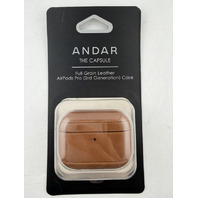 ANDAR THE CAPSULE FULL GRAIN LEATHER CASE FOR AIRPODS PRO 3RD GENERATION SEALED