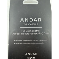 ANDAR THE CAPSULE FULL GRAIN LEATHER CASE FOR AIRPODS PRO 3RD GENERATION SEALED