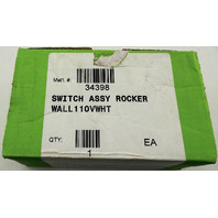 DA-LITE 34398 WALL110VWHT ROCKER WALL SWITCH ASSY 110V
