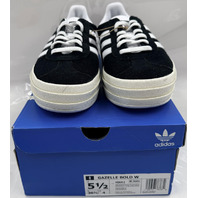 ADIDAS GAZELLE BOLD W HQ6912 WOMENS SIZE 5.5 BLACK AND WHITE SNEAKERS