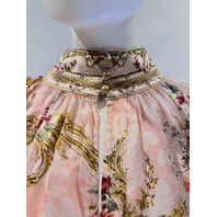 CAMILLA THE QUEENS QUARTERS RAGLAN BUTTON UP SHIRT TOP LARGE L RRP $650 BLOA107