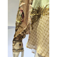 CAMILLA THE QUEENS QUARTERS RAGLAN BUTTON UP SHIRT TOP LARGE L RRP $650 BLOA107