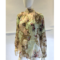 CAMILLA THE QUEENS QUARTERS RAGLAN BUTTON UP SHIRT SIZE XXL RRP$650.00 BLOA107