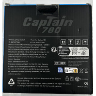 CAPTAIN 780 WHITE WIRELESS GAMING HEADSET WITH BOOM MICROPHONE
