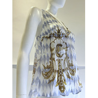 CAMILLA THRONE GAMES V NECK TOP WITH KNOT BACK SZ XLARGE XL RRP $525.00 TOPA113