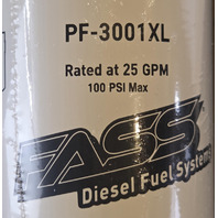 FASS PF-3001XL DIESEL FUEL SYSTEMS EXTENDED LENGTH PARTICULATE FILTER