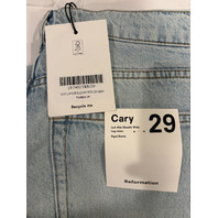 REFORMATION WOMEN'S CARY LOW RISE SLOUCHY WIDE LEG JEAN YARRA WASH SZ 29 NWT