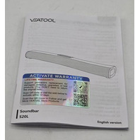 VEATOOL SOUNDBAR-S20L HIFI WIRELESS BLUETOOTH SPEAKER BLACK FOR SMALL SPACES