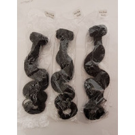 LOT OF 3 - BODY WAVE 16" DARK BROWN HAIR EXTENSION BUNDLES