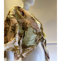 CAMILLA THE QUEENS QUATERS TIE FRONT PUFF SLEEVE TOP SZ: XL/XXL $650 TOPE044