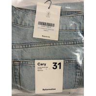 REFORMATION WOMEN'S CARY LOW RISE SLOUCHY WIDE LEG JEAN YARRA WASH SZ 31 NWT