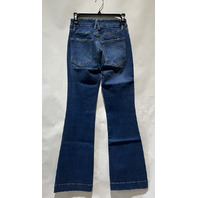 GOOD AMERICAN GOOD FLARE TROUSER HEM MATERNITY COLOR BLUE363 SIZE 00/24 GF367TM