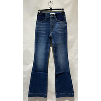 GOOD AMERICAN GOOD FLARE TROUSER HEM MATERNITY COLOR BLUE363 SIZE 00/24 GF367TM