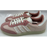 ADIDAS SAMBA OG W JR8830 WOMENS SIZE 7.5 PINK & WHITE RUFFLE STRIPES CASUAL SHOE