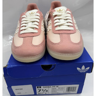 ADIDAS SAMBA OG W JR8830 WOMENS SIZE 7.5 PINK & WHITE RUFFLE STRIPES CASUAL SHOE