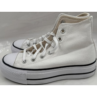 CONVERSE 560846F WOMENS SIZE 5 CHUCK TAYLOR ALL STAR LIFT WHITE HIGH-TOPS