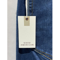 GOOD AMERICAN GOOD FLARE TROUSER HEM MATERNITY COLOR BLUE363 SIZE 10/30 GF367TM