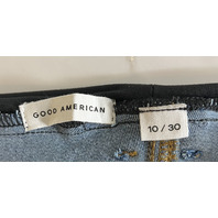 GOOD AMERICAN GOOD FLARE TROUSER HEM MATERNITY COLOR BLUE363 SIZE 10/30 GF367TM